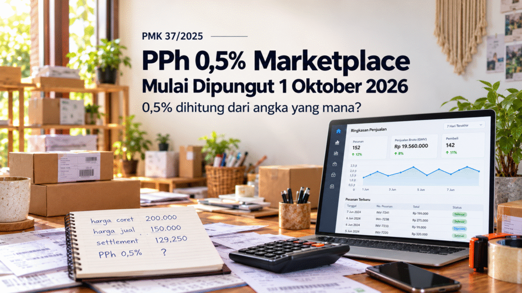 Pajak Marketplace 0,5% Mulai Oktober 2026: Apa yang Harus Disiapkan Seller?